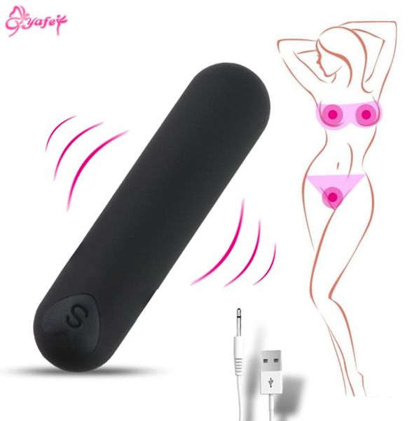 Bullet -wiederaufladbare Vibratoren für Frauen 10 Geschwindigkeit Vibration Eier Vaginal Orgasmus Spielzeug Klitoris Stimulator Erwachsene Sexprodukte 5985564