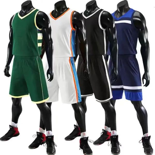 Set di maglie da basket personalizzate per abbigliamento sportivo per uomo Set di uniformi per ragazze personalizzate per bambini Tuta in poliestere 240312