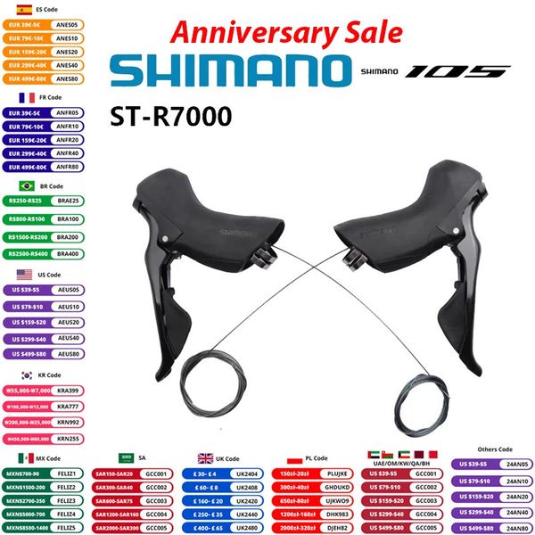 Shimano 105 St R7000 Değiştirici Çift Kontrol Kolu 2x11speed Vites değiştirici Yol Bisikleti R7000 Değiştirici 22S Güncelleme 5800 240318