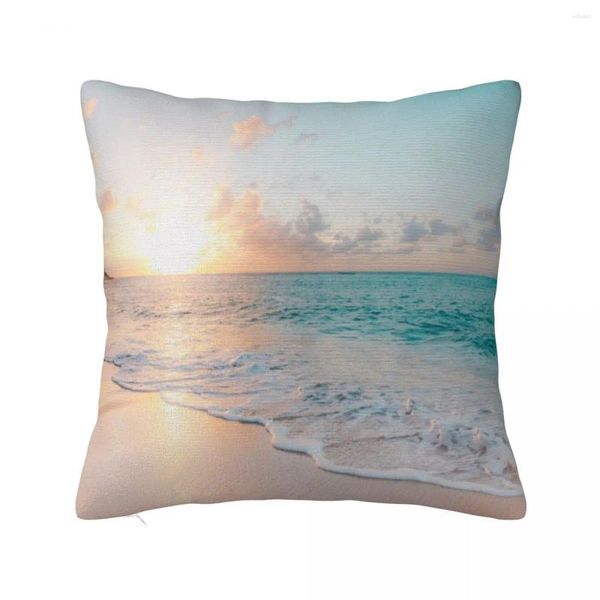 Cuscino per divano scozzese con cuscino Ocean Blue Shore Sunset