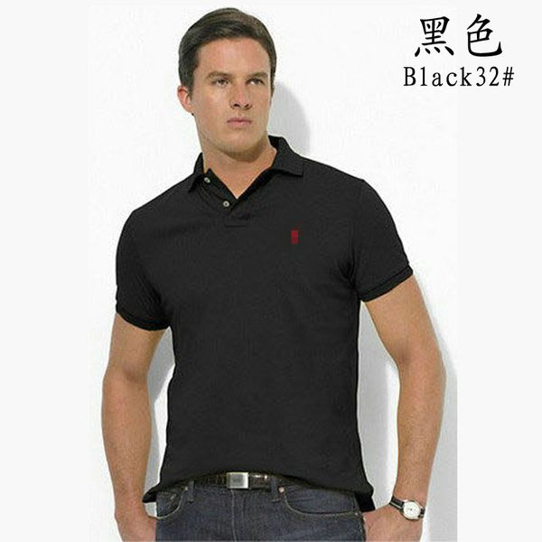 Camisa pólo de roupas de marca de grife de alta qualidade, logotipo bordado de pônei masculino de alta qualidade, camisa polo de negócios de algodão casual de verão de manga curta