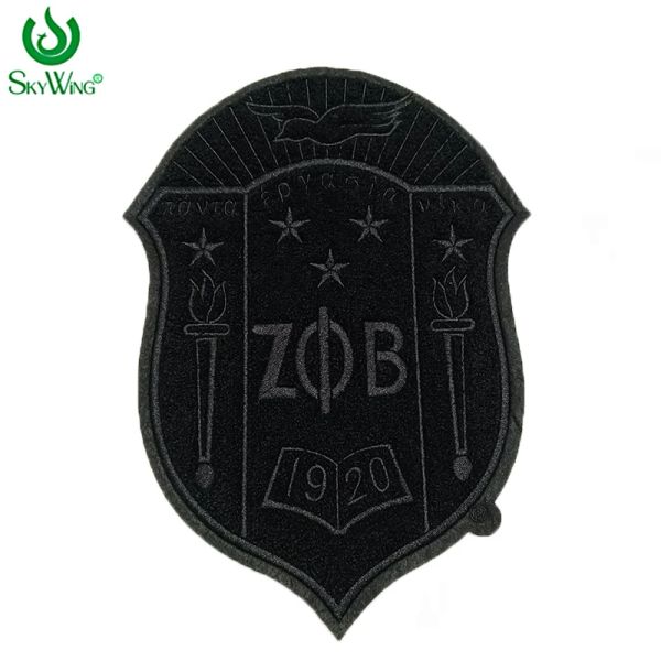 аксессуары 11 дюймов Zeta Phi Beta Sorority Custom Chenille вышитая черная куртка женского женского общества Негаба