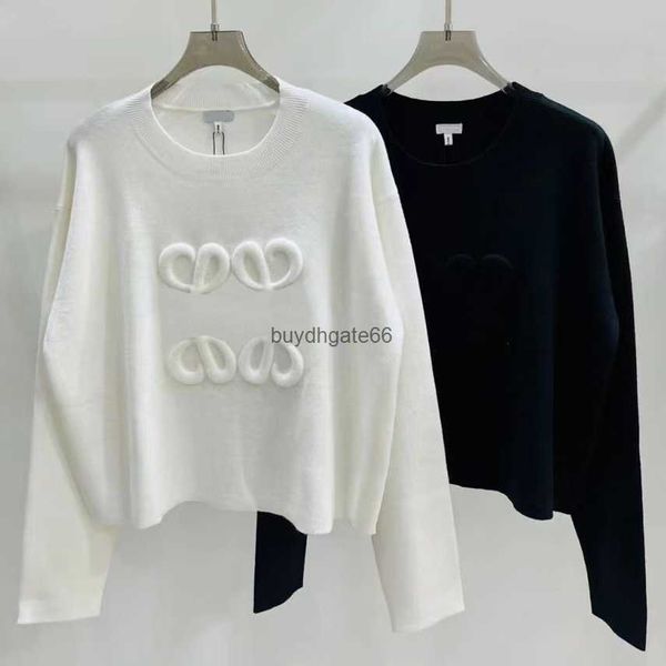 Ywe2 Damen-Sweatshirts, Designer-Marken-Woll-Kaschmir-Pullover, Damen-Pullover, dreidimensionaler 3D-Pullover mit ausgehöhltem Rundhalsausschnitt, gestrickt, Herbst, Schnäppchenpreis, neues modisches T-Shirt