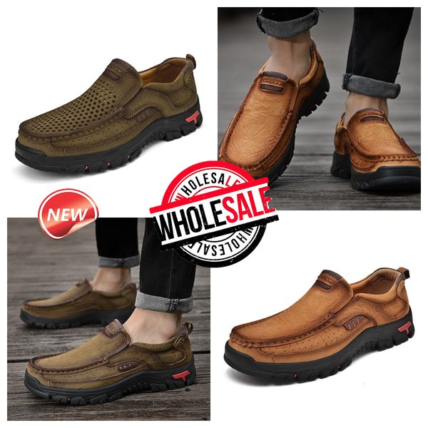 Nova moda vendendo sapatos para homens de couro GAI sapatos casuais Mocassins de negócios leves Escalada designer masculino não fede pés luxo tamanho grande 38-51