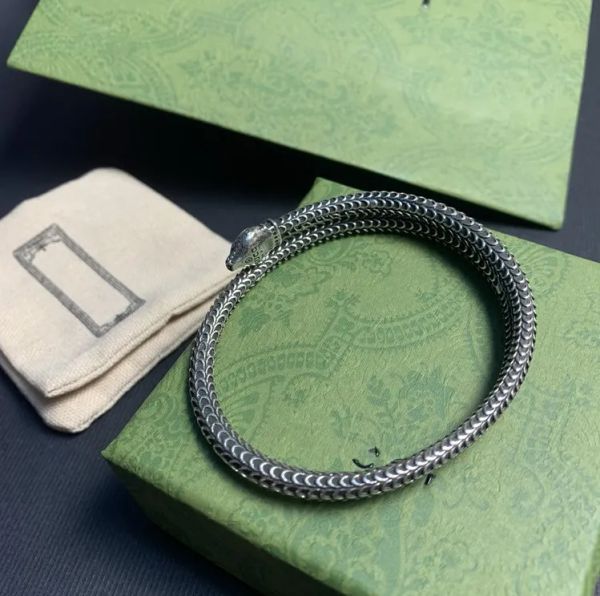 Bracelete de unhas Designer Mens Snake Bracelet Jóias de luxo Bracelets femininos de aço inoxidável Moda de rua não alérgica nunca desaparece --7