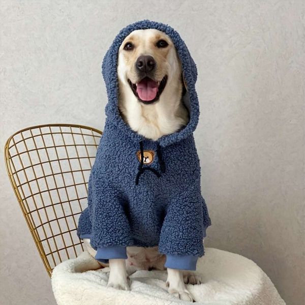 Одежда среднего размера, осенне-зимние наряды лабрадора, костюм самоедской бордер-колли, толстовка с капюшоном для большой собаки