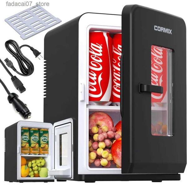 Frigoriferi Congelatori Mini frigorifero per camera da letto da 15 litri/21 lattine portatile con alimentatore CA/CC adatto per uffici, dormitori e automobili Q240326