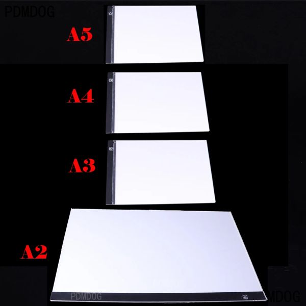 Ponto A2 A3 A4 Tablets gráficos digitais Desenho Tablet LED Caixa de luz LEV