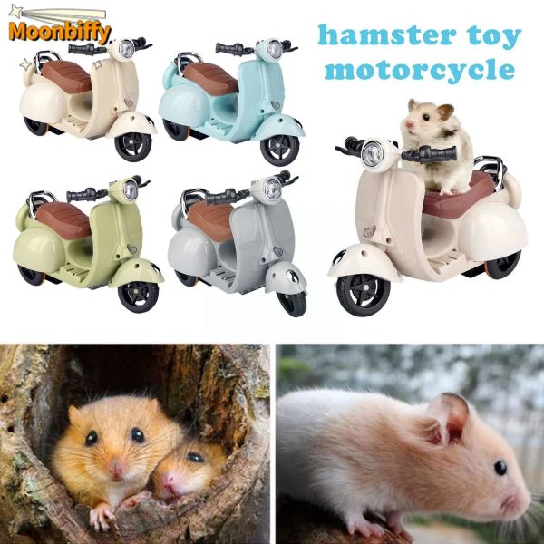 Brinquedos hamster brinquedos hamster dublê girando motocicleta 360 scooter elétrico luz brinquedo criativo presentes música rotativa suprimentos brinquedos para animais de estimação