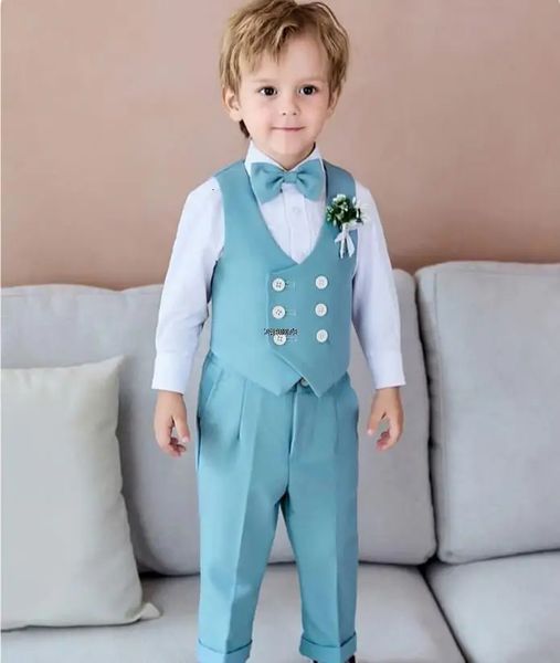 Baby Kids Pography Suit Born 1 Year Birthday Ceremony Costume Childrens Day Suit Abito da sposa formale 240312