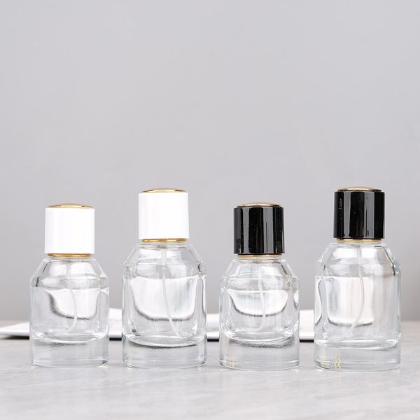 30/50ml portátil de vidro transparente perfume spray garrafa high-end perfume substituição sub-garrafa imprensa garrafa recarregável