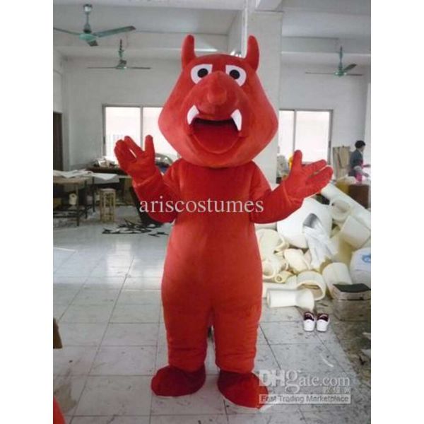 Maskottchen-Kostüme, Halloween, Weihnachten, beliebtes rotes Drachen-Mascotte-Cartoon-Plüsch-Abendkleid-Maskottchen-Kostüm