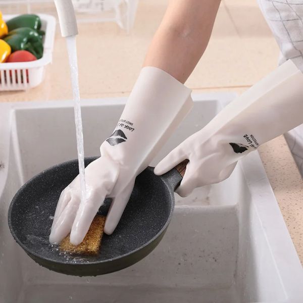 Handschuhe Geschirrspülhandschuhe Damen wasserdicht Haushalt Küche Geschirr spülen Wäsche waschen Gemüse waschen Reinigung Haushaltsplast