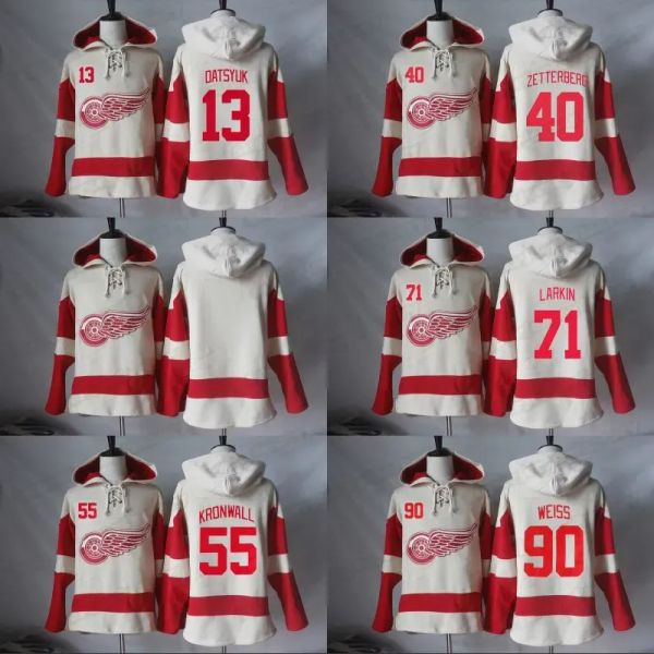 71 Dylan Larkin Detroit Red Wings Hoodies 40 Henrik Zetterberg 13 Pavel Datsyuk 55 Niklas Kronwall 90 Stephen Weiss Hoodies Sweatshirts