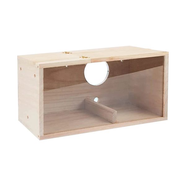 Ninhos 25x13x13cm casa de pássaro transparente de madeira finch pequeno papagaio natural pardal periquito caixa de nidificação gaiola criação budgie conure