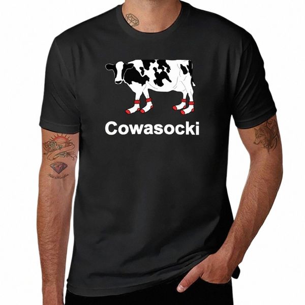neue Milchkuh in Socken – Cowasocki Cow A Socky T-Shirt Ästhetische Kleidung süße Kleidung Tops schwarze T-Shirts für Männer a5fE#
