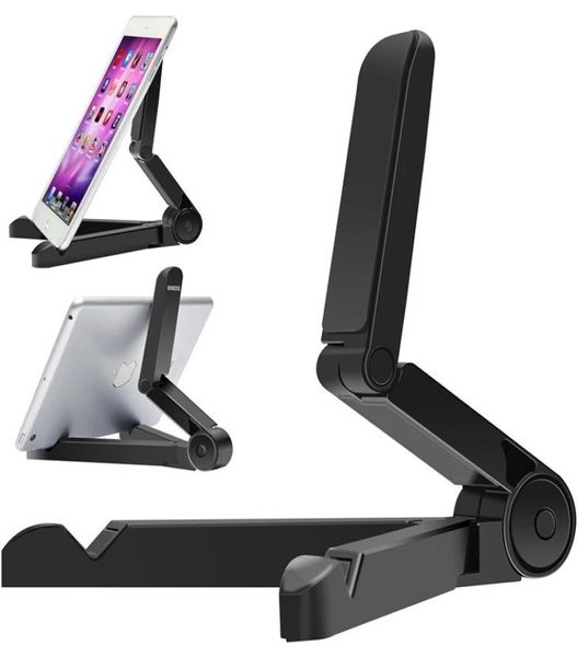 Porta tablet di telefono pieghevole Porta del supporto per morso desktop regolabile Tripode Table Desk Support per iPhone iPad Mini 1 2 3 4 Air Pro2924947