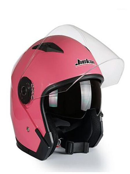 Jiekai 512 capacete da motocicleta das mulheres dos homens capacete de bicicleta elétrica viseiras lente dupla scooter cascos moto capacetes14671549