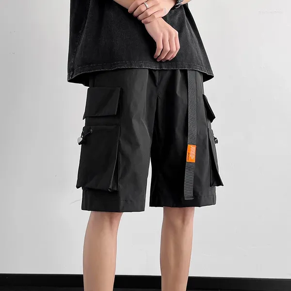 Pantaloncini da uomo Vita elastica Cargo Multitasche Pantaloni da spiaggia all'aperto rilassati e leggeri da viaggio