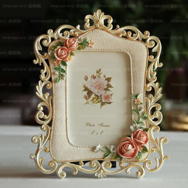 Cornice portafoto per decorazione domestica, grazioso giardino di rose, bellezza, creatività, matrimonio, regalo di compleanno, commercio all'ingrosso, FG1082