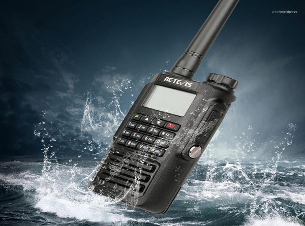 Rádio amador à prova d'água IP67 Retevis RT87 Walkie Talkie Dual Band VHF UHF DTMF para radioamadores para usar ao ar livre113662580