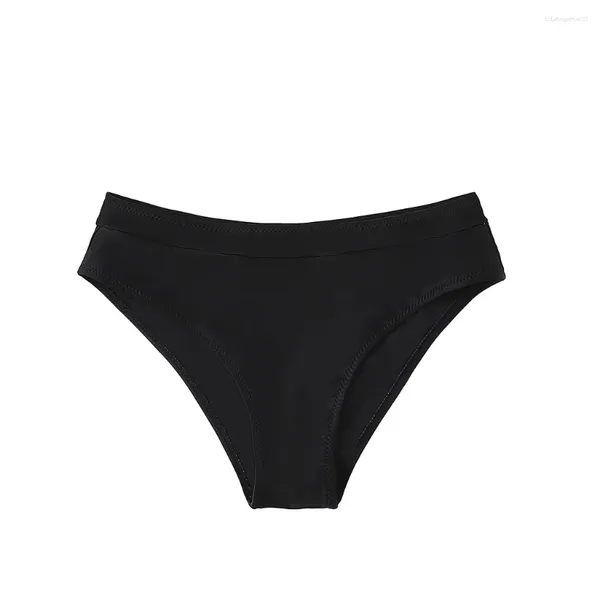 Costume da bagno da donna a vita alta, costume da bagno, da donna, tinta unita, pantaloncini da bagno, bikini, ragazzo, stile da donna, patchwork, colore corto