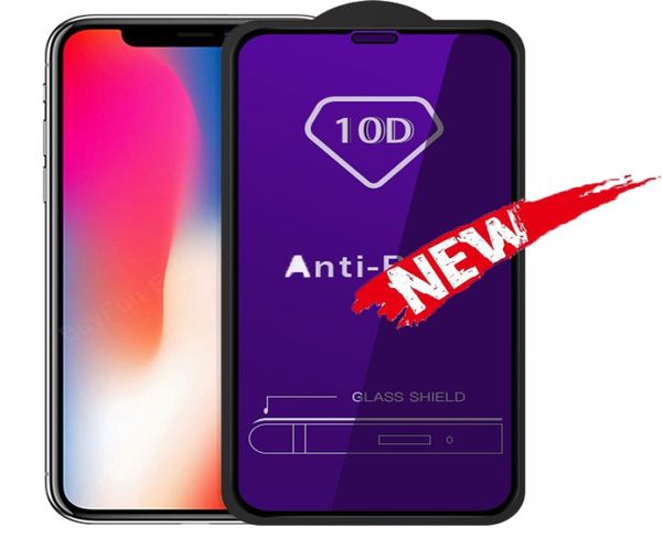 İPhone 13 için 10D Temperli Cam 12 Mini 11 Pro XS MAX XR X Ekran Koruyucular Anti Mavi Işık Filmi6014616