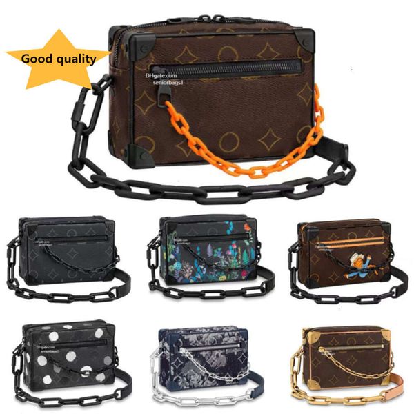 10A Orijinal Deri Crossbody Bag Erkekler Kadınlar Lvse Mini Çantalar Zincir Edinme E biriken Çanta Tasarımcı Çanta Yumuşak Bagaj Çapraz Vücut Çantalar Moda Çantası