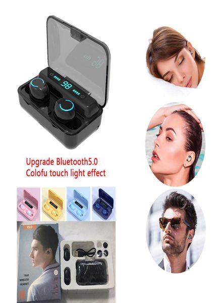 TWS Drahtlose Bluetooth 50 Kopfhörer Touch Kopfhörer Stereo Dual Ear HD Anruf Led Power Display Mit Power Bank IPX5 Wasserdicht Ear8128423