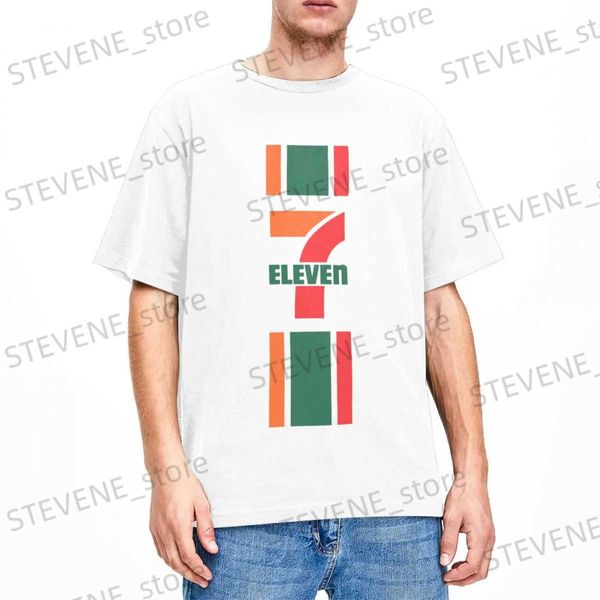 T-shirt da uomo T-shirt da donna per uomo Seven Eleven Merch Divertente 100% cotone Camicie T-shirt da supermercato Girocollo Top Regali di Natale T240325