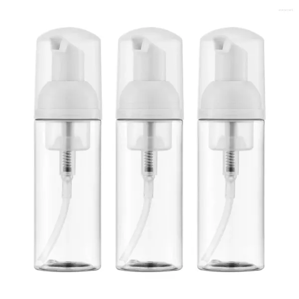 Bottiglie di stoccaggio 3 pezzi 30/50/60ml Pompa di schiuma Bottiglia vuota Dispenser di schiuma da viaggio per sapone per le mani Detergente per ciglia Shampoo Imballaggio cosmetico