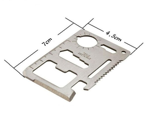 11 in 1 Multifunktions-Schweizer Messer für Outdoor-Camping, Überleben, Jagd, Silber, Multitool, Militär-Kreditkartenmesser, Werkzeuge7095691