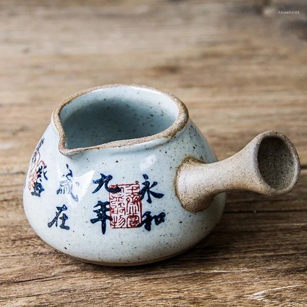 Copos de chá chinês antigo caligrafia cerâmica copo justo canecas vintage mar teaware antigo cerimônia utensílio