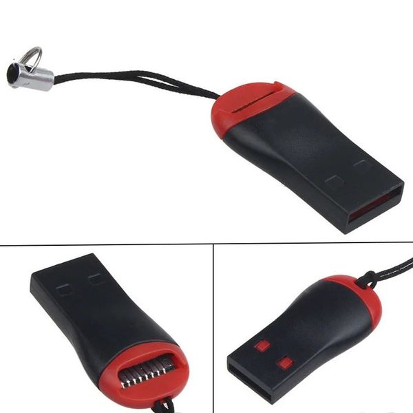 NEU 2024 2023 Neuankömmlinge 1PCS Tragbarer USB 2.0 TF Flash -Speicher Micro SD -Kartenleser -Adapter für Laptopfor für tragbare USB 2.0 -Kartenleser