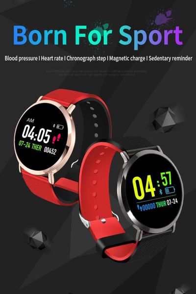 T8 Armband Blutdruck HD Sn Fitness Tracker Herzfrequenzmonitor wieder aufladbar Peeter Smart Watch Red6278048