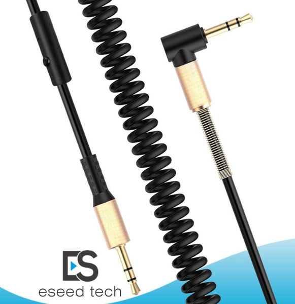 Spiral-Stereo-Audiokabel, 35 mm Stecker auf Stecker, Universal-Aux-Kabel, Hilfskabel für Auto, Bluetooth-Lautsprecher, Kopfhörer, Headset, PC S7186804