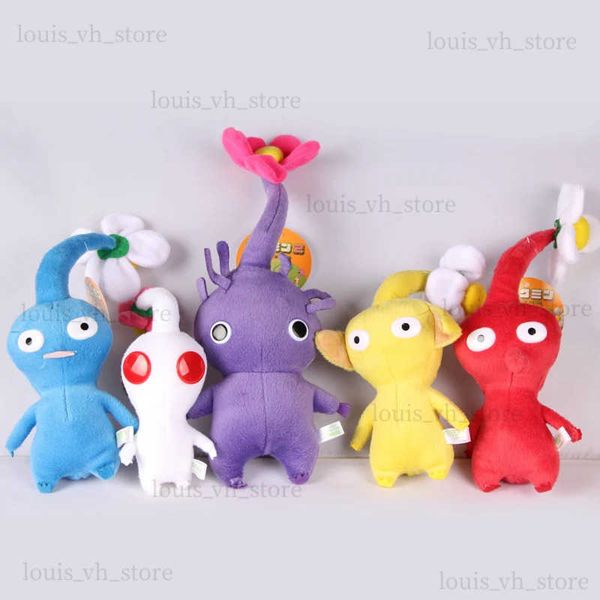 Plüschpuppen 15 cm Pikmin Plushie Doll Game Olimar Flower Leaves Bud Chappy Bulborb Weiches Stofftier Rot Gelb Geschenk für Kinder Fans Geburtstag T240325