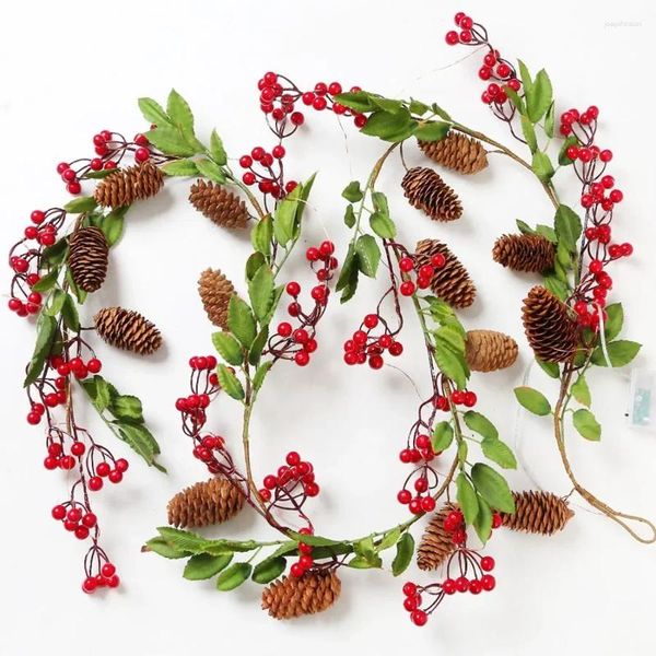 Cordas Natal Pine Cone LED String Light Indoor Home Decor Pinecone Pinecones Fada Guirlanda para Festa de Férias de Inverno