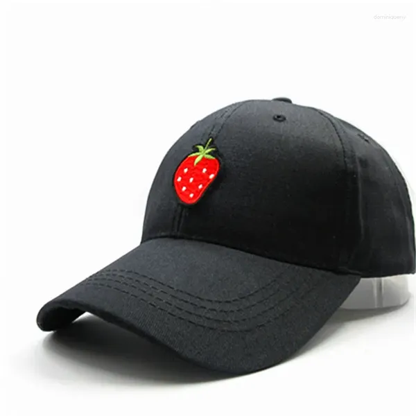 Berretti da baseball Berretto da baseball Casquette in cotone con ricamo di frutta fragola Cappelli snapback regolabili hip-hop per ragazzo e ragazza 177