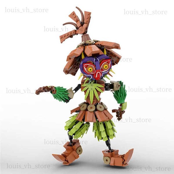 Blocos 2024 Zeldaed Majores Mask Skull Kid Ação Figura Bloco de construção kit Modelo Breath Breath Monster Wild Collectible Brick Toy Kids Presente T240325