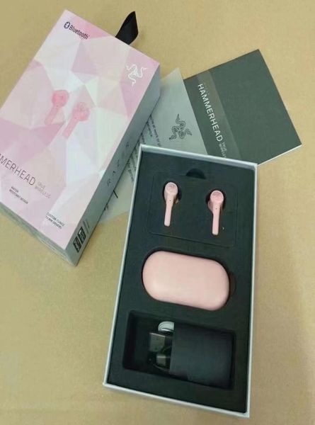 2021 TOP ROSA Razer Hammerhead True Wireless Cuffie TWS Bluetooth 50 IPX4 Auricolari InEar Microfono incorporato Ear6920149 di alta qualità