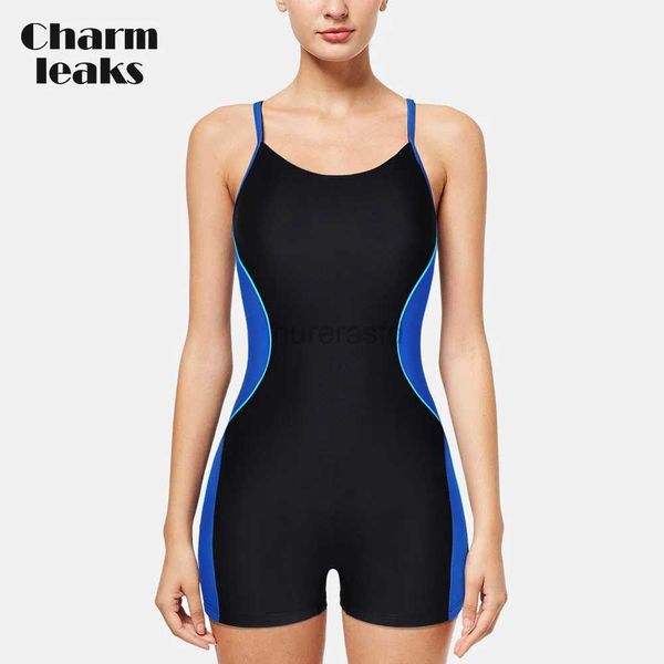 Damen-Bademode Charmleaks Damen-Einteiler-Sport-Badeanzug, Herren-Badeanzug, professioneller Badeanzug, Strandanzug, Farbverschluss, Racing-Back-Badeanzug, Bikini-Badeanzug 240326