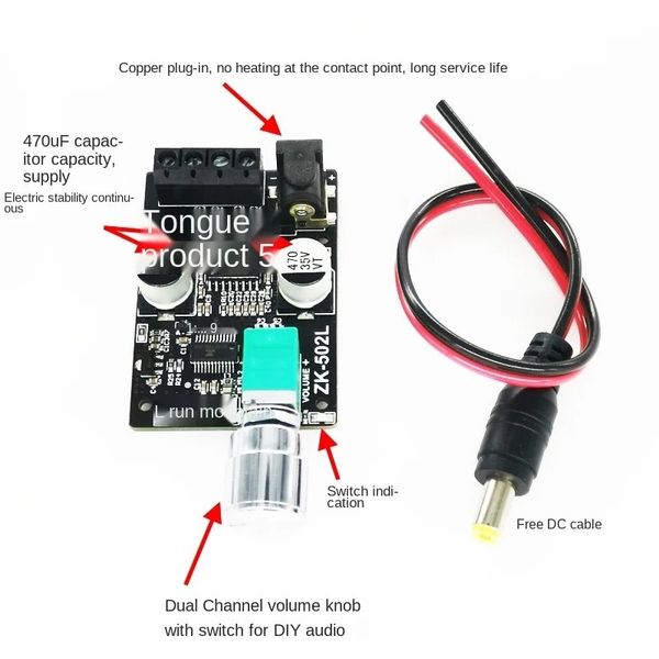 2024 Alto -falantes de áudio DIY Bluetooth 5.0 Placa de som digital de alta potência Placa estéreo 50W+50W AMP AMPLIFICADOR AUDIO HOME TEATER1.Kit de alto -falante Bluetooth DIY