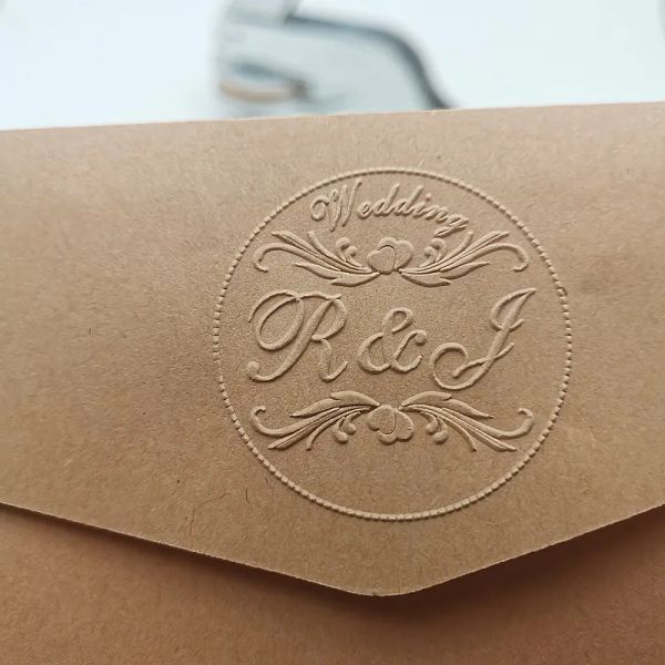 Craft Customized Präge Stempel Personal Logo, Personalisiertes Embosser Seal Letterhead Hochzeit Custom Design Gafage Punch Stamp HQ