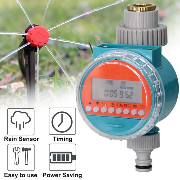 Timer Gartenwässerung Timer wasserdichtes Regensensor Bewässerung Controller Automatisch programmierbare digitale Ventilanlage Tropfsystem Tool