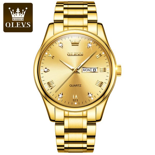 Olevs 5563 relógio de pulso personalizado de fábrica, relógio de pulso de quartzo fashion para casal, preços baratos, quantidade mínima para pedido, relógio esportivo masculino de luxo
