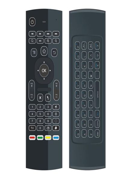 MX3 Retroilluminazione X8 Mini Tastiera IR Apprendimento Qwerty 24G Telecomando Senza Fili 6 Assi Fly Air Mouse Retroilluminato Per Android TV Box6144679