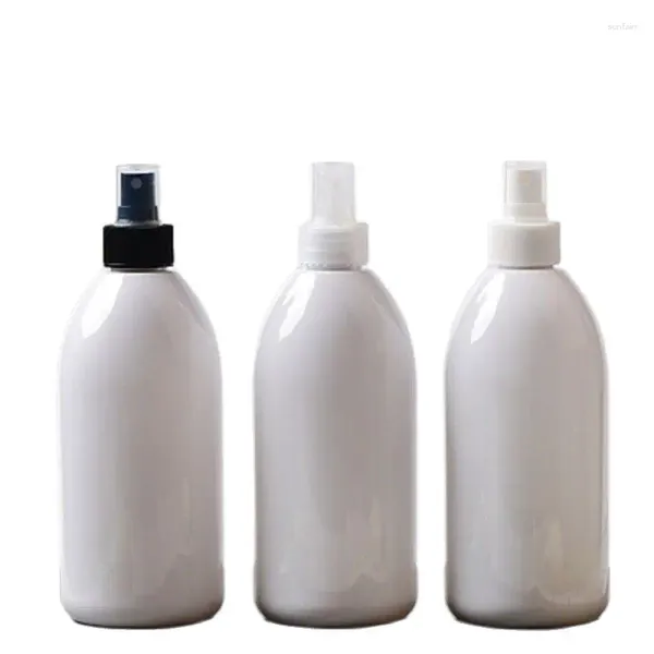 Garrafas de armazenamento 10 peças garrafa de plástico branco vazio pet 500 ml cosmético recarregável embalagem recipiente spray de névoa para pulverização de cabelo