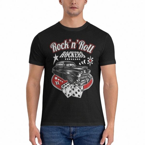 Rockabilly Vintage Sock Hop Hop Party Rock and Roll Rocker Maglie da uomo Vintage Rockabilly Rock and Roll 14 Vintage Tees X6XX#