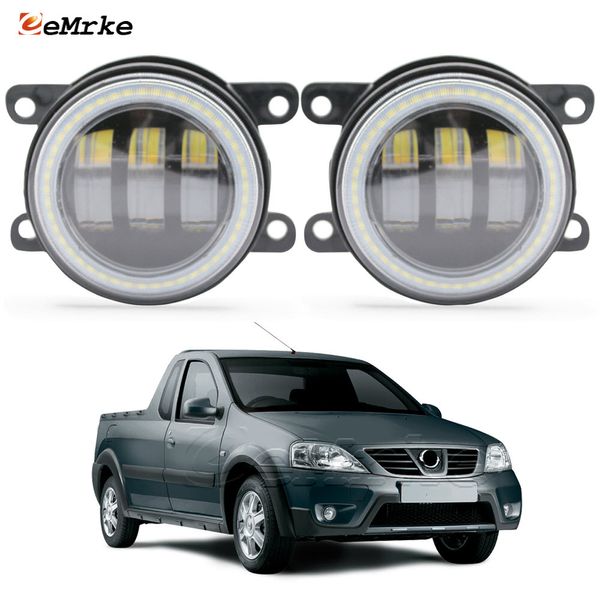 Eemrke LED FOG Lights Montbly 30W/ 40W para Nissan NP200 Cathop 2009 2010 2012 2012 2013 2014 2015 com lente clara anjo olhos drl caro